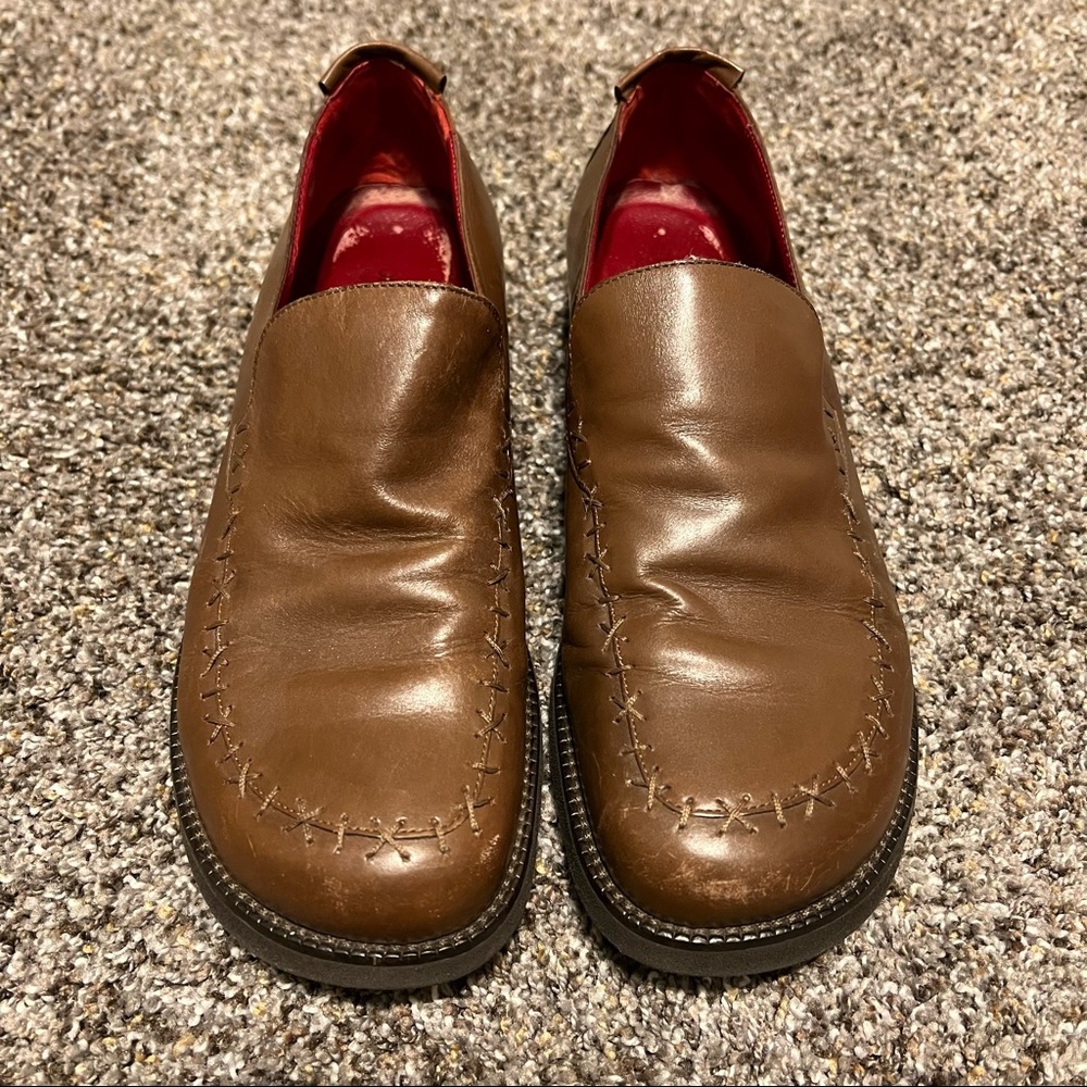Donald J. Pliner Brown Slip On Shoes